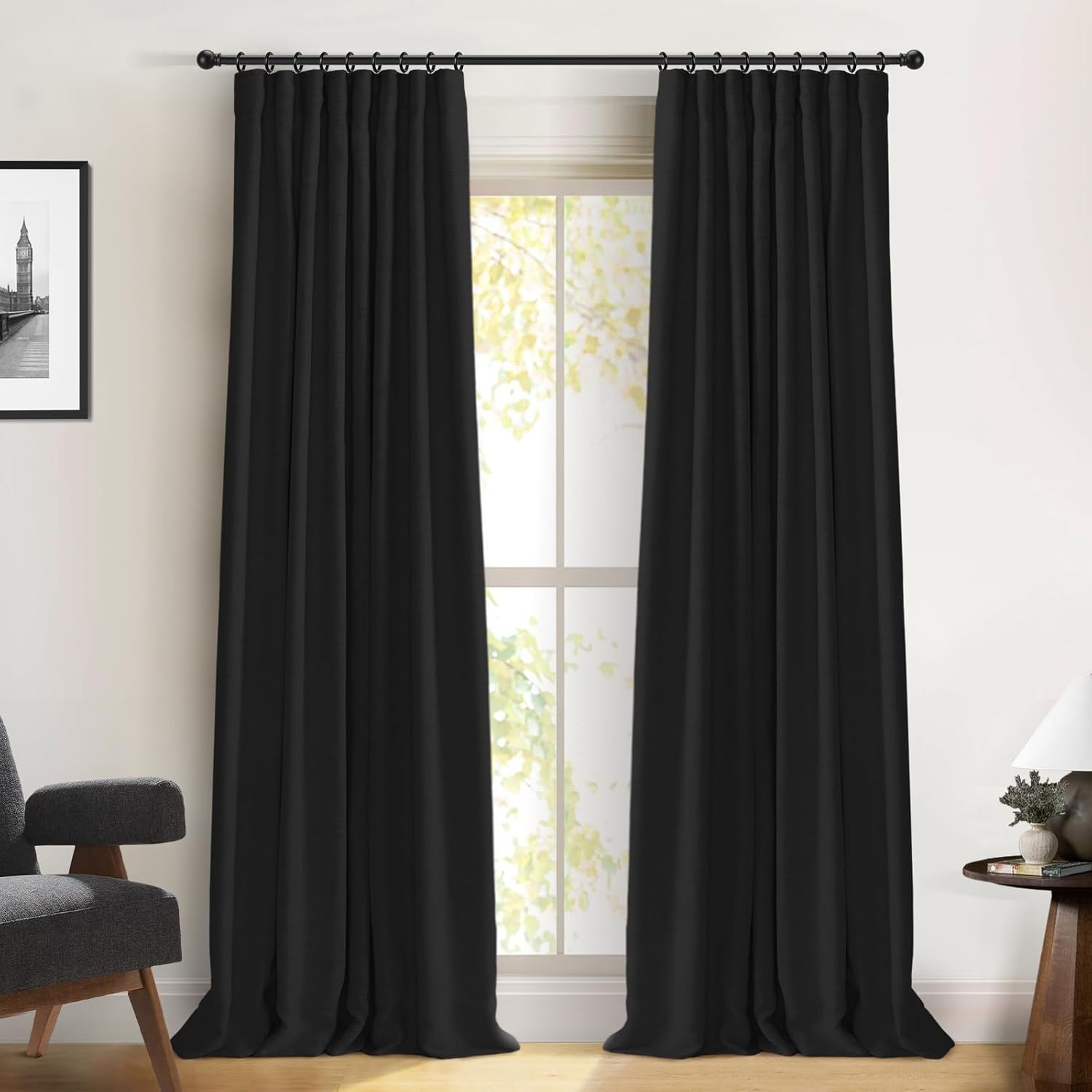 100% Blackout Shield Blackout Curtains for Bedroom 84 in Length