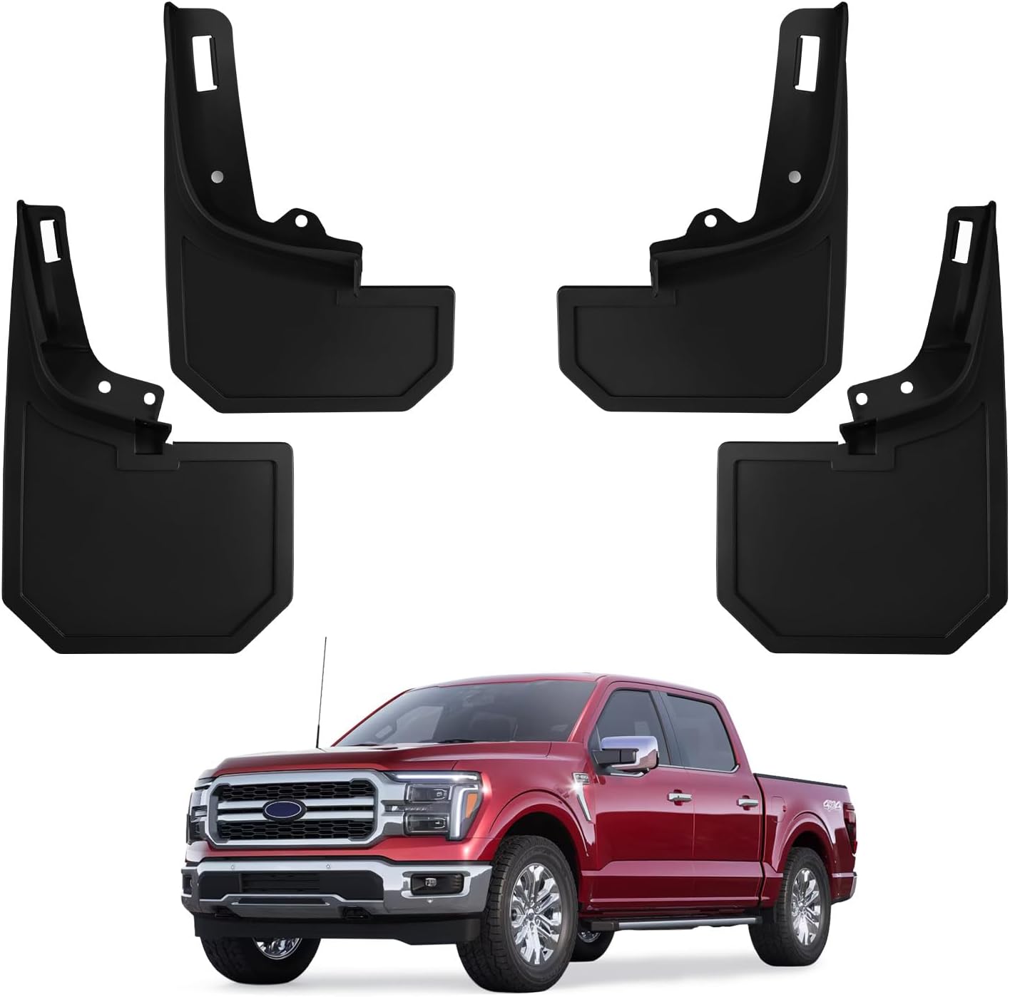 Mud Flaps for 2021 2022 2023 Ford F150 - All Weather Guard Set
