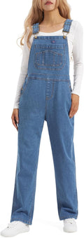 HISEA Stretchy Denim Overalls for Women - Comfortable Straight Fit