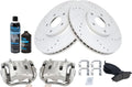 TRQ Front Brake Pad & Rotor Kit Compatible with 07-18 INFINITI 09-18