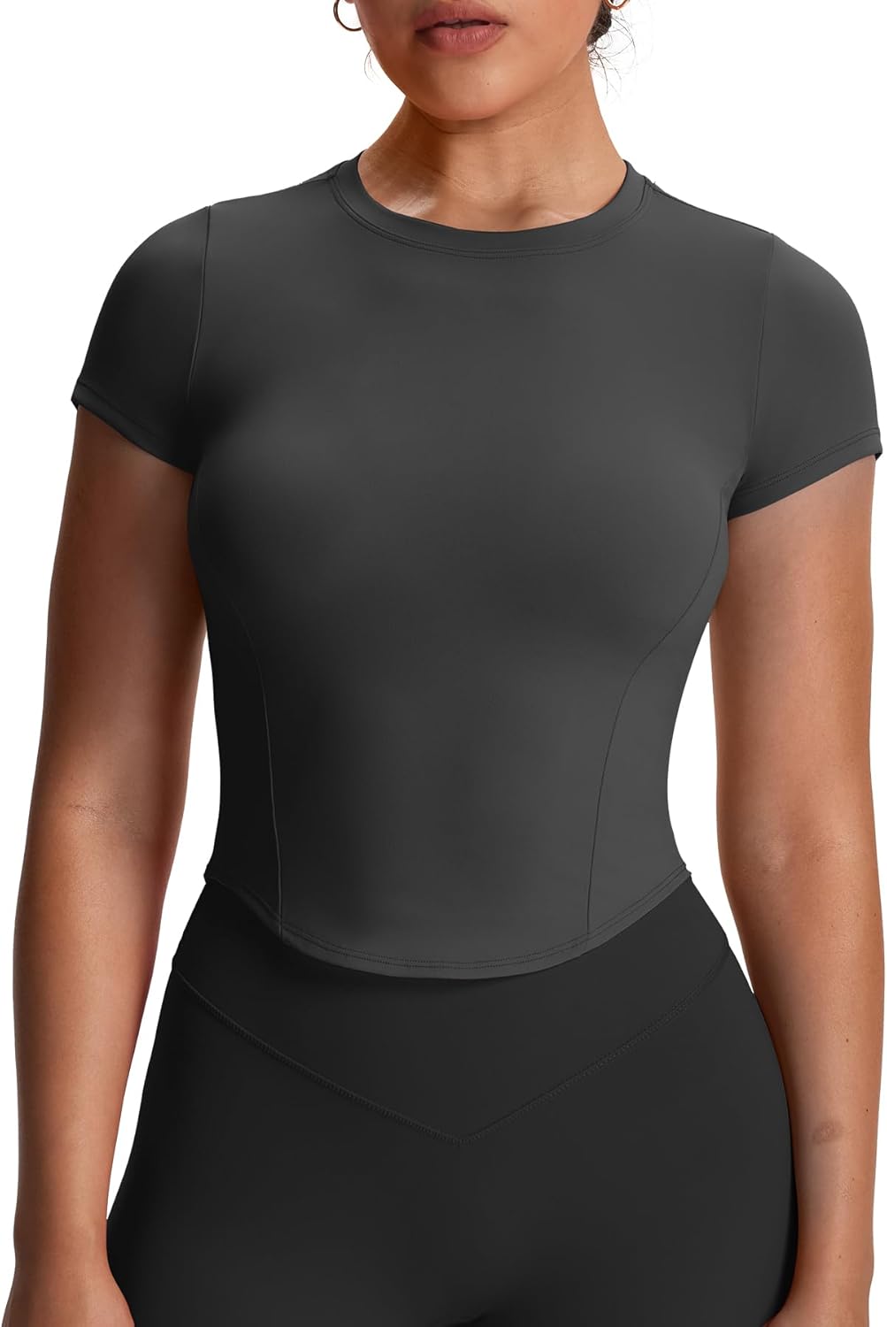 Aoxjox Women's Short Sleeve T-Shirts for Gym and Yoga