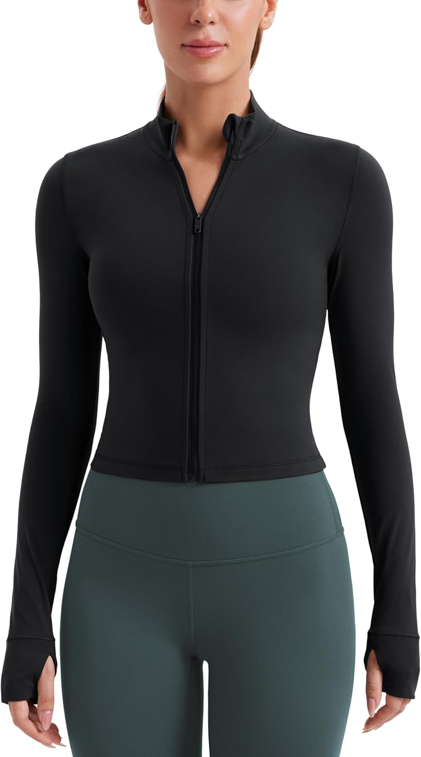 CRZ YOGA Womens Butterluxe Full Zip Cropped Jacket Review