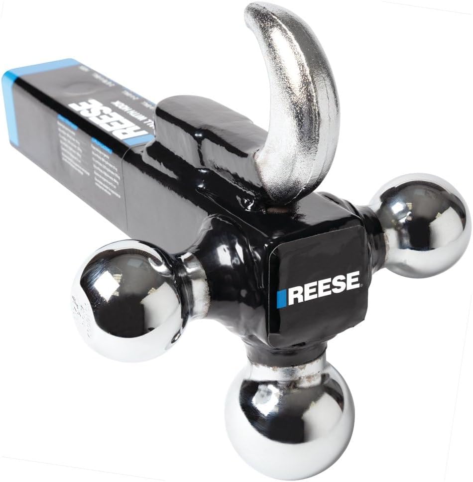REESE Towpower Tri Ball Hitch with Hook for Versatile Towing
