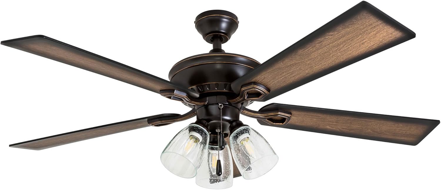 Prominence Home Glenmont 52 Inch Farmhouse Ceiling Fan with Light