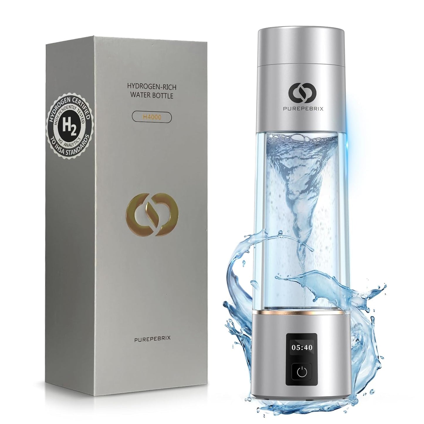 Hydrogen Water Bottle Generator - Pure H2 for Health & Hydration