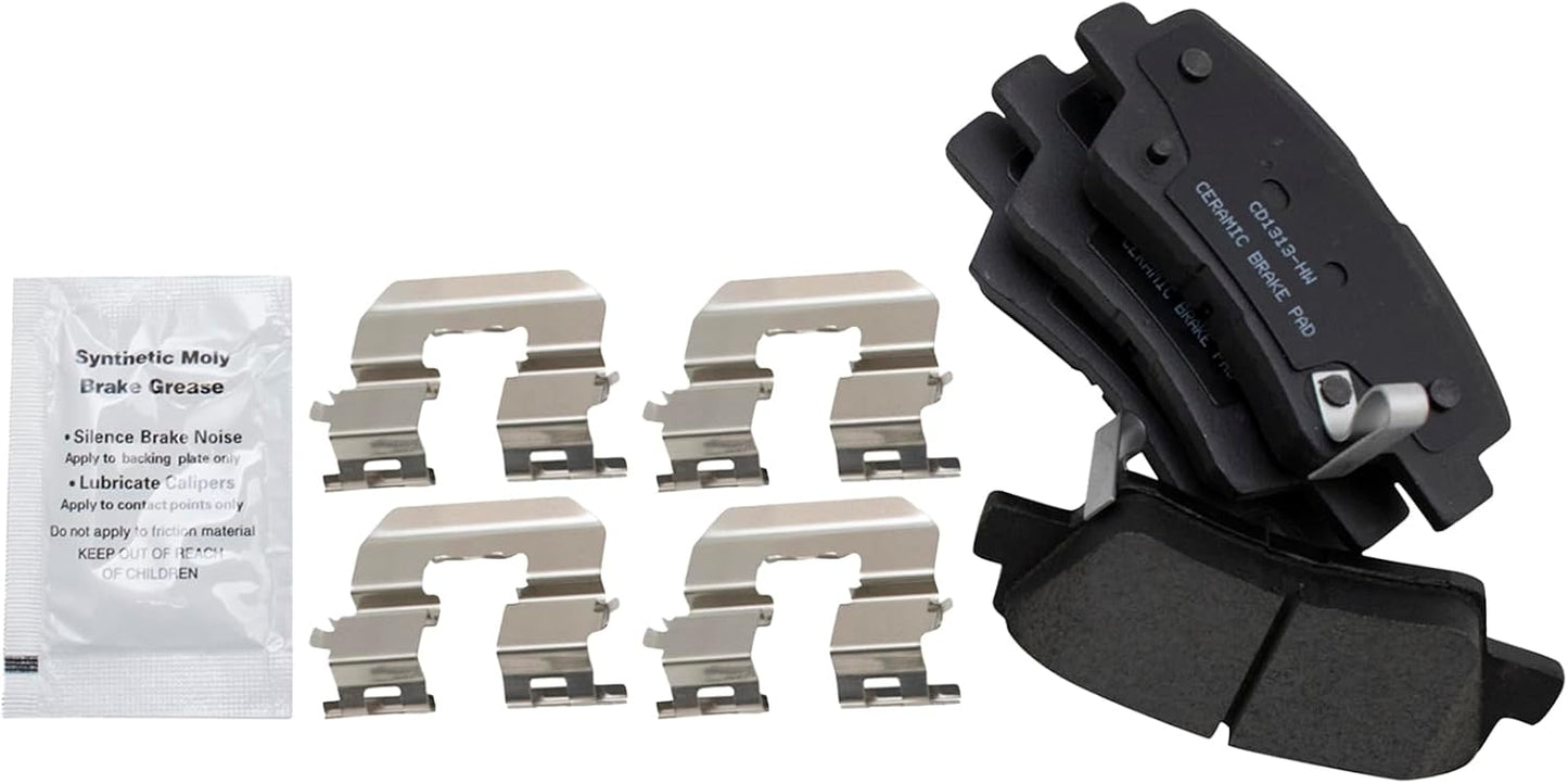 TRQ Rear Brake Pads Ceramic for Hyundai Azera Sonata Soul
