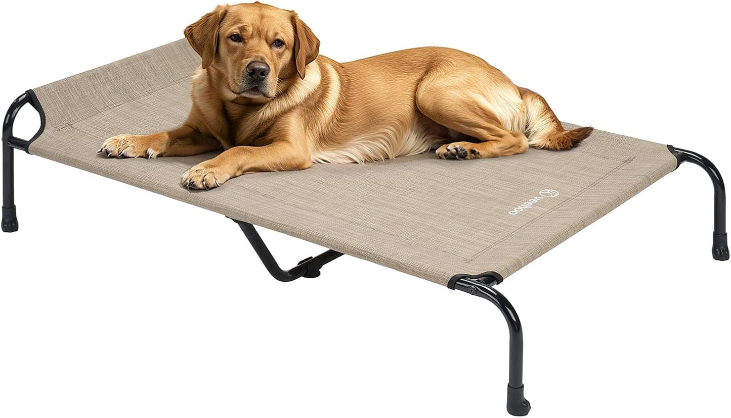 Veehoo Elevated Dog Bed with Headboard for Ultimate Comfort