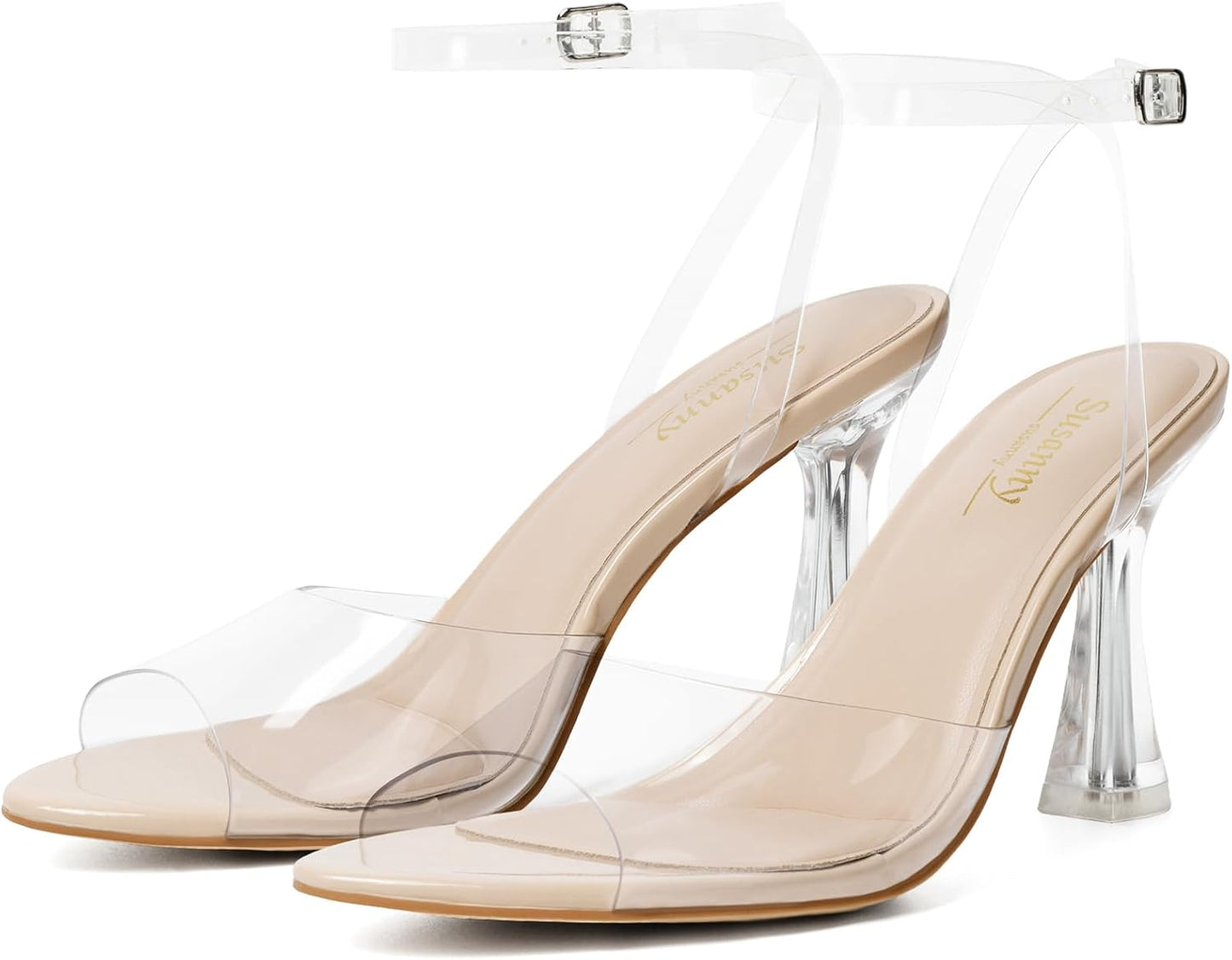 Susanny High Heels for Women Strappy Chunky Block Heels