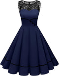 Women's Vintage Lace Rockabilly Dress by Bbonlinedress with Flowers