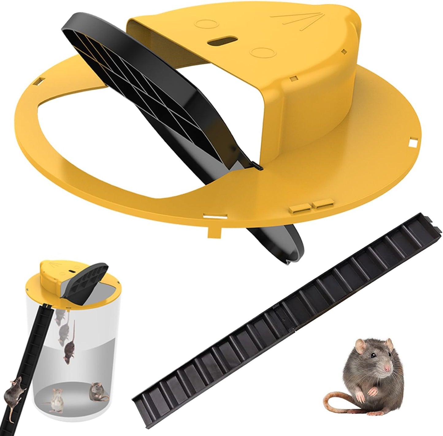 Auto-Reset Mouse Trap Lid for 5 Gal Bucket