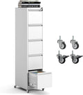 5 Drawer Mobile File Cabinet Metal Filing Cabinet with Lock and Wheels