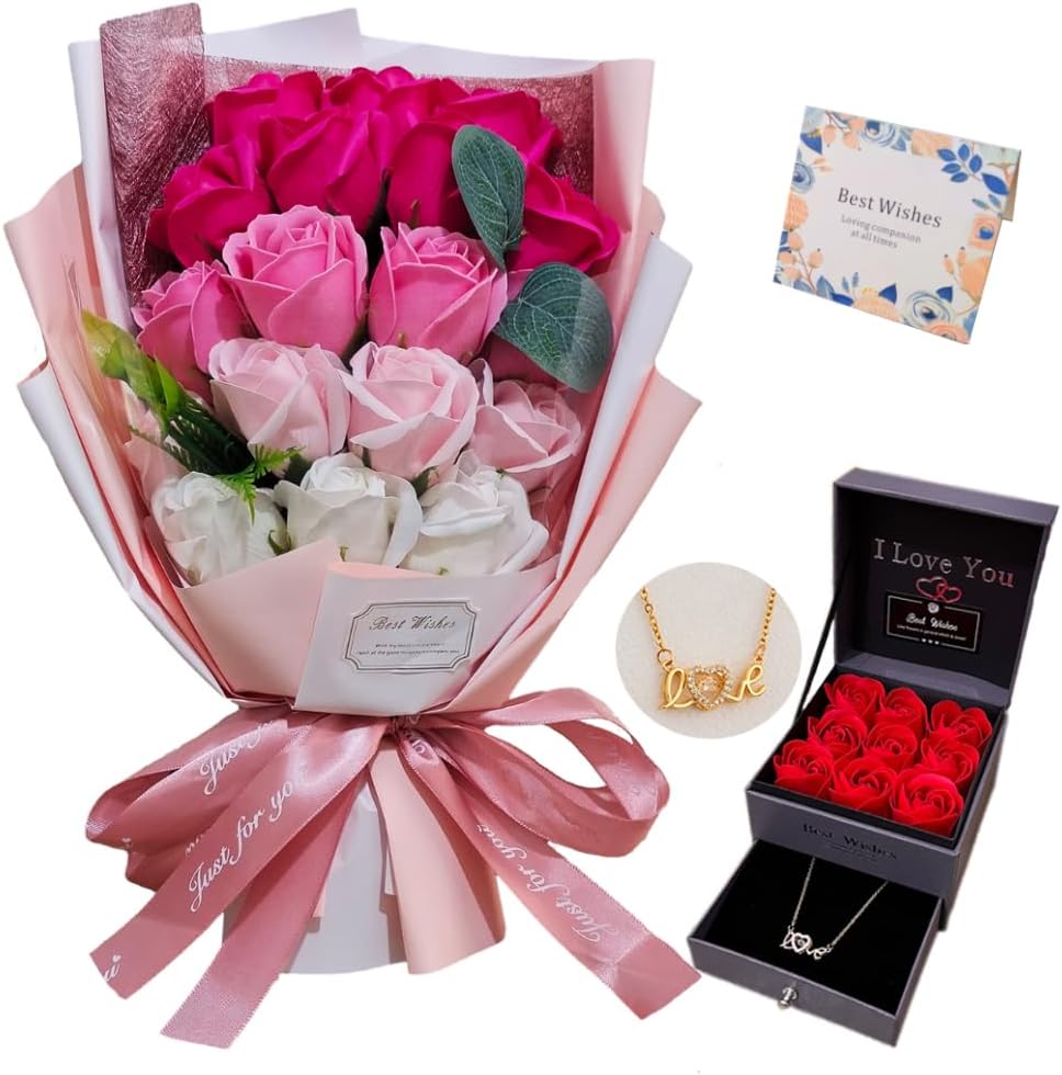 EIGHTOWN Roses Bouquet Artificial Flower - Unique Gift for Her