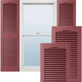 Lifetime Vinyl Cathedral Top Open Louver Shutters 14.5in x 67in