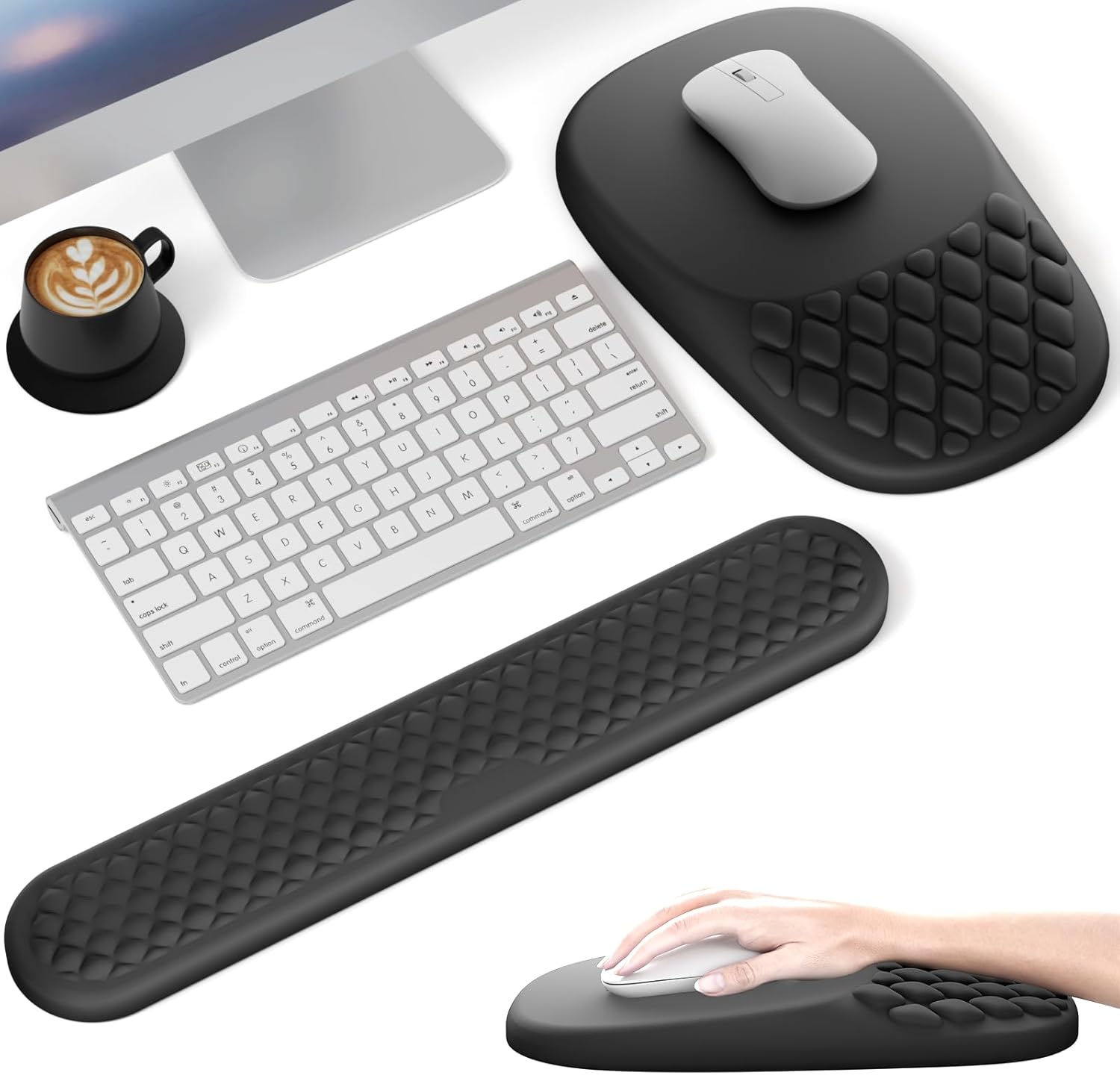 VAGAU Ergonomic Mouse Pad with Wrist Rest - Pain Relief!