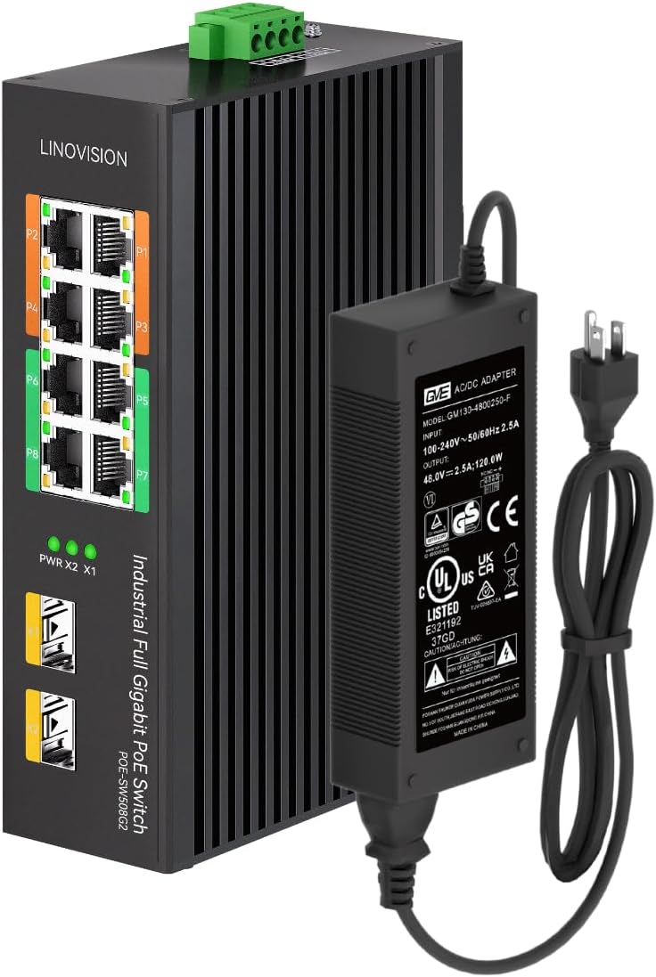 LINOVISION Industrial 8-Port Full Gigabit POE++ Switch Review
