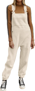 Women's Fleece Warm Overalls - Loose Casual Winter Jumpsuit