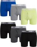 AND1 Mens Boxer Briefs 6 Pack Platinum Performance