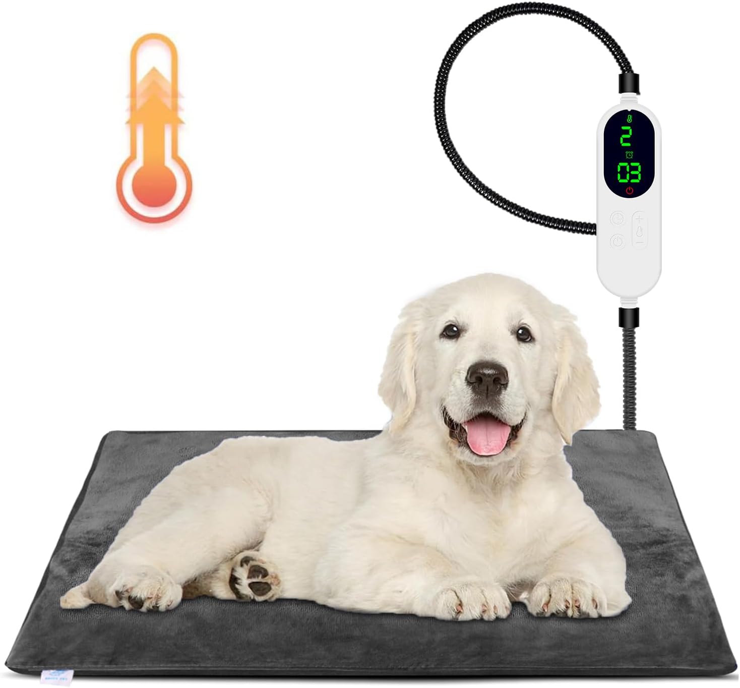 Dog Heating Pad with Adjustable Temperature for Comfort & Safety