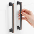6-1/4 in Hole Centers Oil Rubbed Bronze Cabinet Pulls - 10 Pack