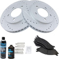 TRQ Front Performance Brake Pad & Rotor Kit - Complete Front Brake Set