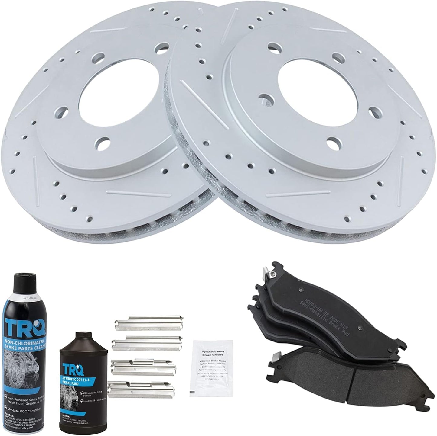 TRQ Front Performance Brake Pad & Rotor Kit for Ford Expedition