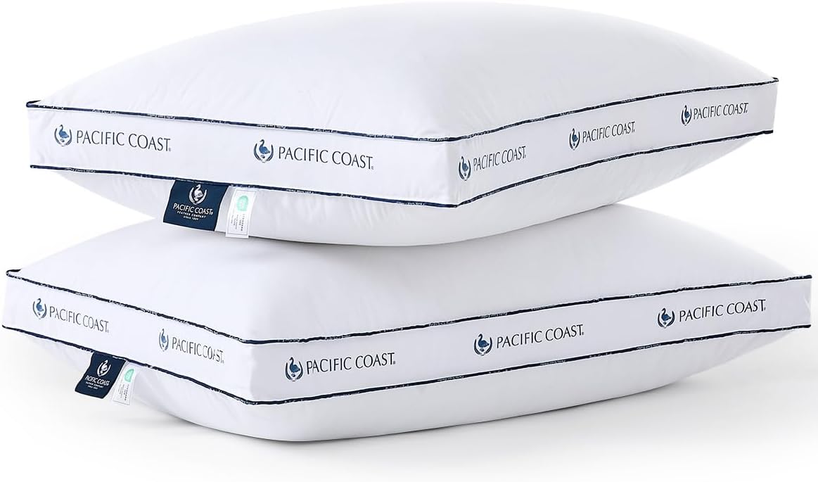Pacific Coast Gusseted Bed Pillows for Side and Back Sleepers