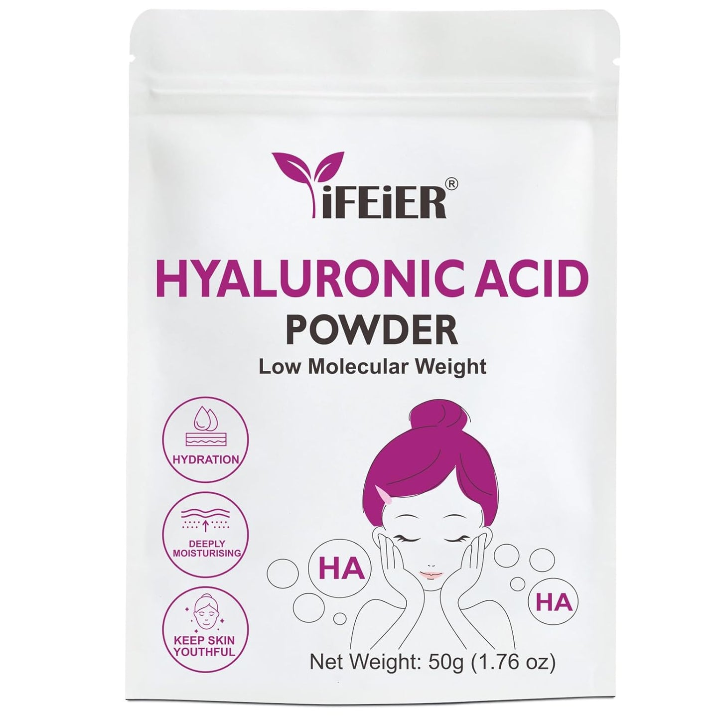 LMW Hyaluronic Acid Powder | 50g | DIY Serum Essential