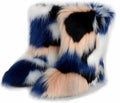 Furry Faux Fur Mid Calf Snow Boots for Women - Cozy Warm Flat Boots