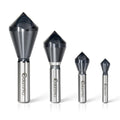 Cobalt Single-End Countersink Chamfer Tool Set 4PCS - Heavy-Duty M35