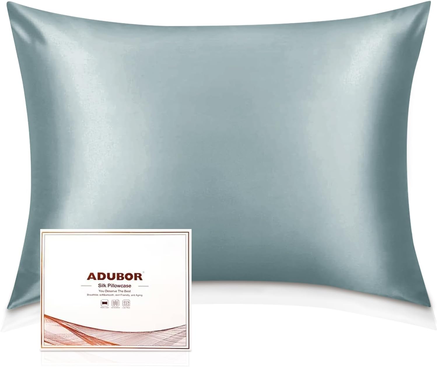 Adubor Mulberry Silk Pillowcase for Hair and Skin Care