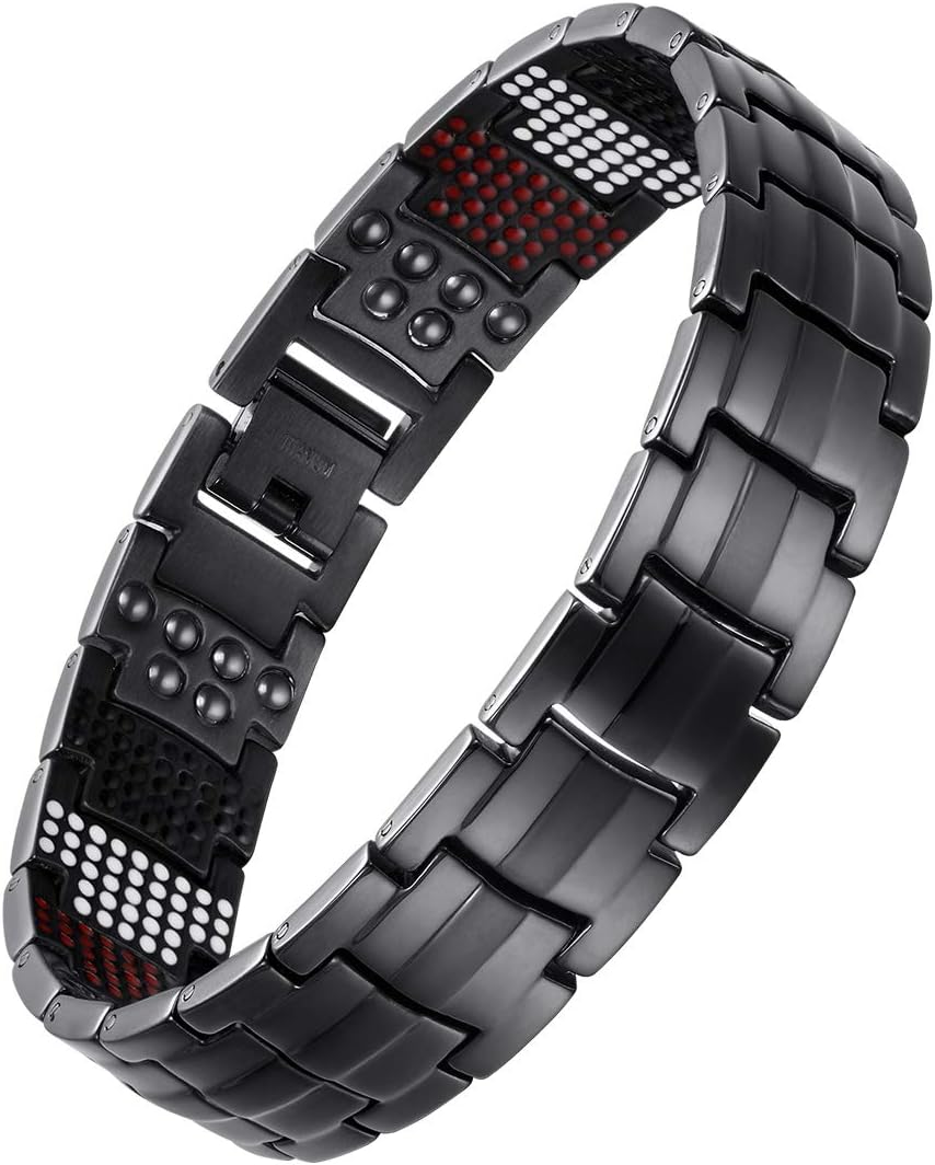 USWEL Titanium Mineral Magnetic Bracelet for Men