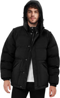 Men's Removable Sleeves Winter Coat Puffer Vest - Versatile Warm Parka