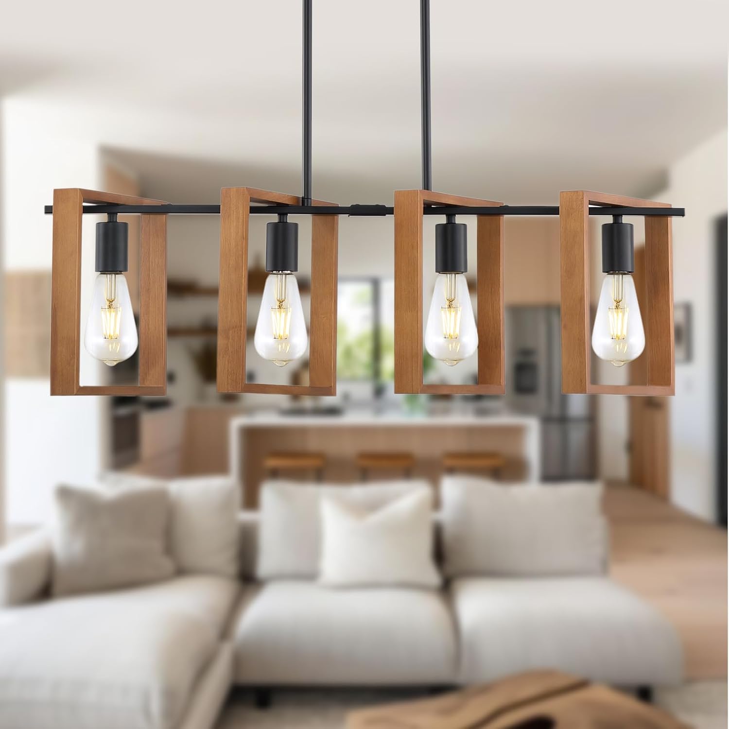 9MMML 4 Lights Island Light for Kitchen and Dining Room