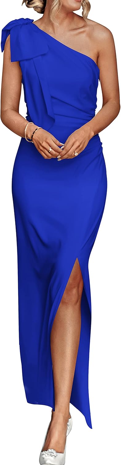 One Shoulder Maxi Dress for Women - Elegant Summer Style
