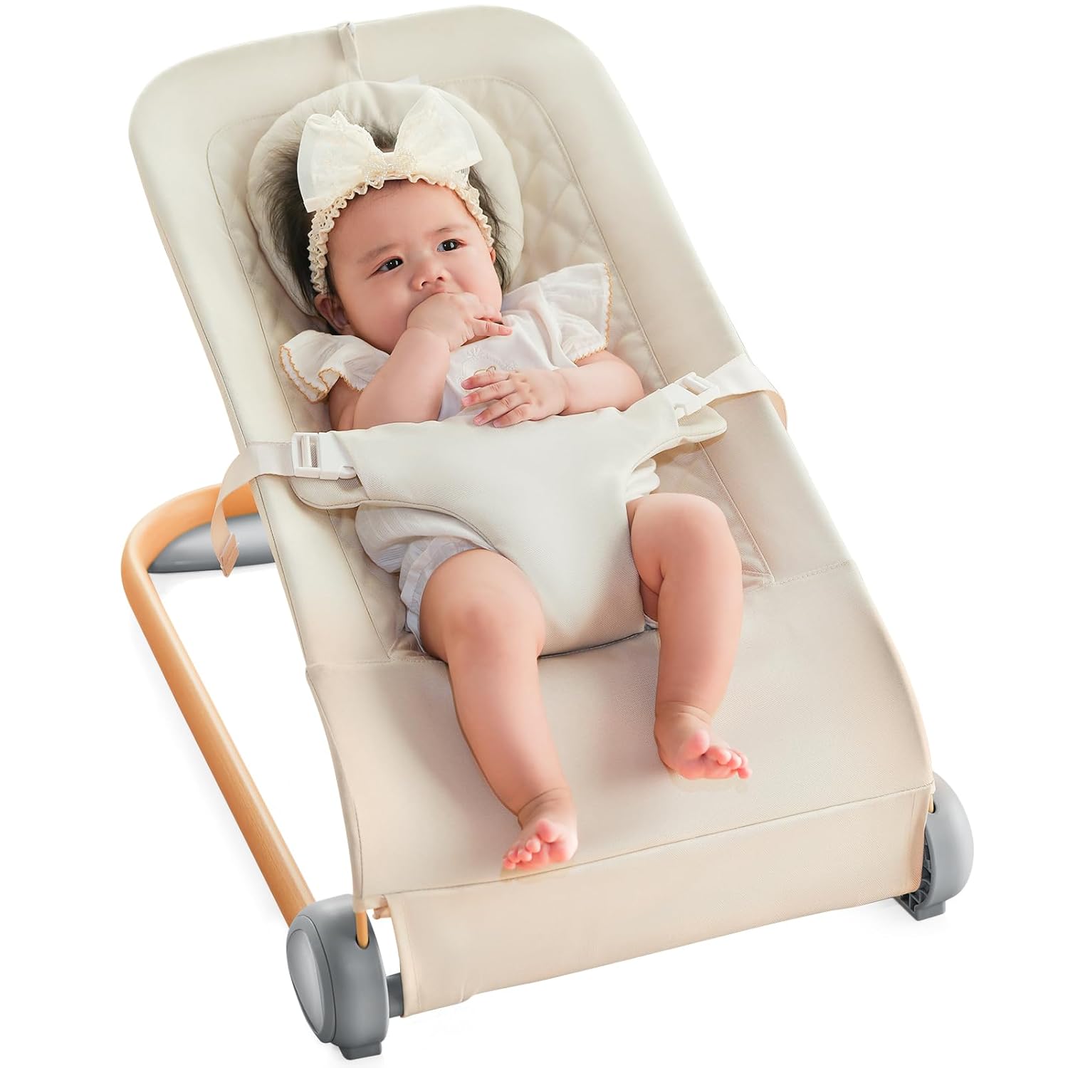 Fodoss Baby Bouncer Seat for Infants with Ergonomic Design