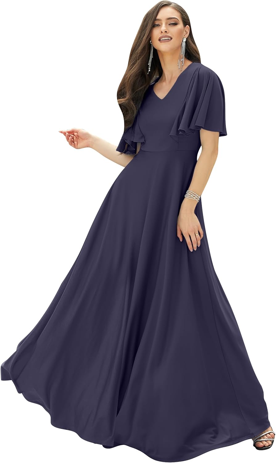 KOH KOH Womens Long Elegant Bridesmaid Evening Cocktail Dress
