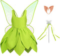 Tinkerbell Costume for Girls Fairy Dress with Wings and Pixie Ears