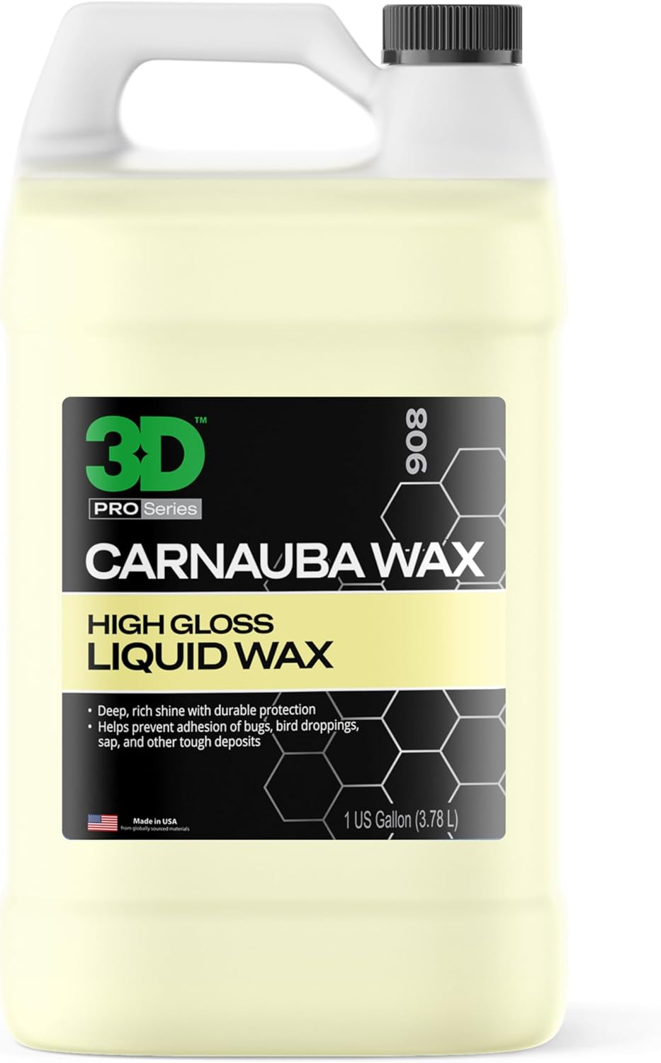 3D Carnauba Wax Liquid Brazilian Wax for Deep Gloss & UV Protection