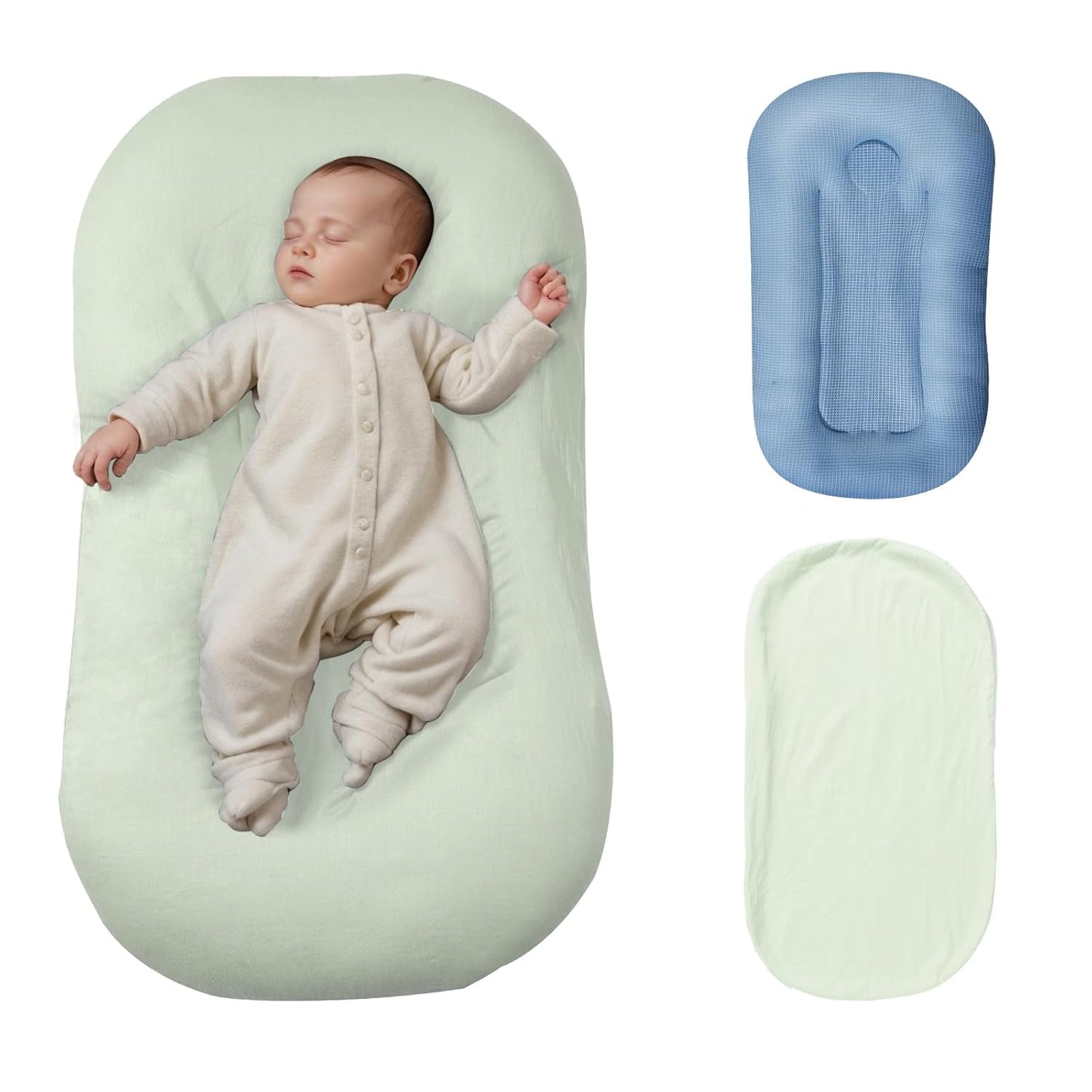VEVOR Portable Baby Lounger: Soft & Breathable Co Sleeper