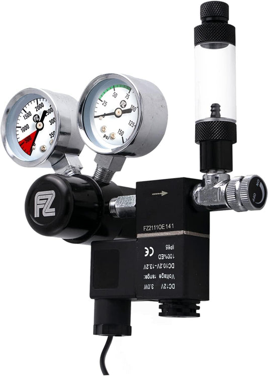 FZONE Aquarium CO2 Regulator with Bubble Counter and Check Valve