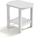 PASAMIC Outdoor Side Table - Weather Resistant 2-Tier Patio Table