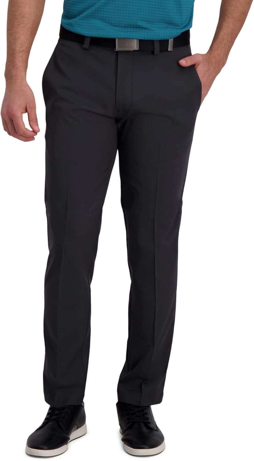 Haggar Mens Cool Right Performance Flex Straight Fit Pant