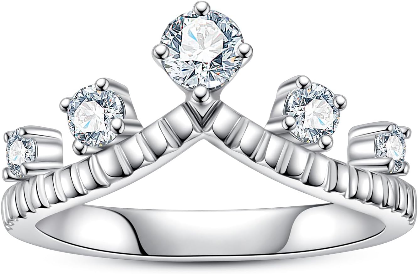 Moissanite Eternity Rings for Women in 925 Sterling Silver