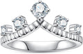 Moissanite Eternity Ring D Color VVS1 - Sterling Silver Anniversary