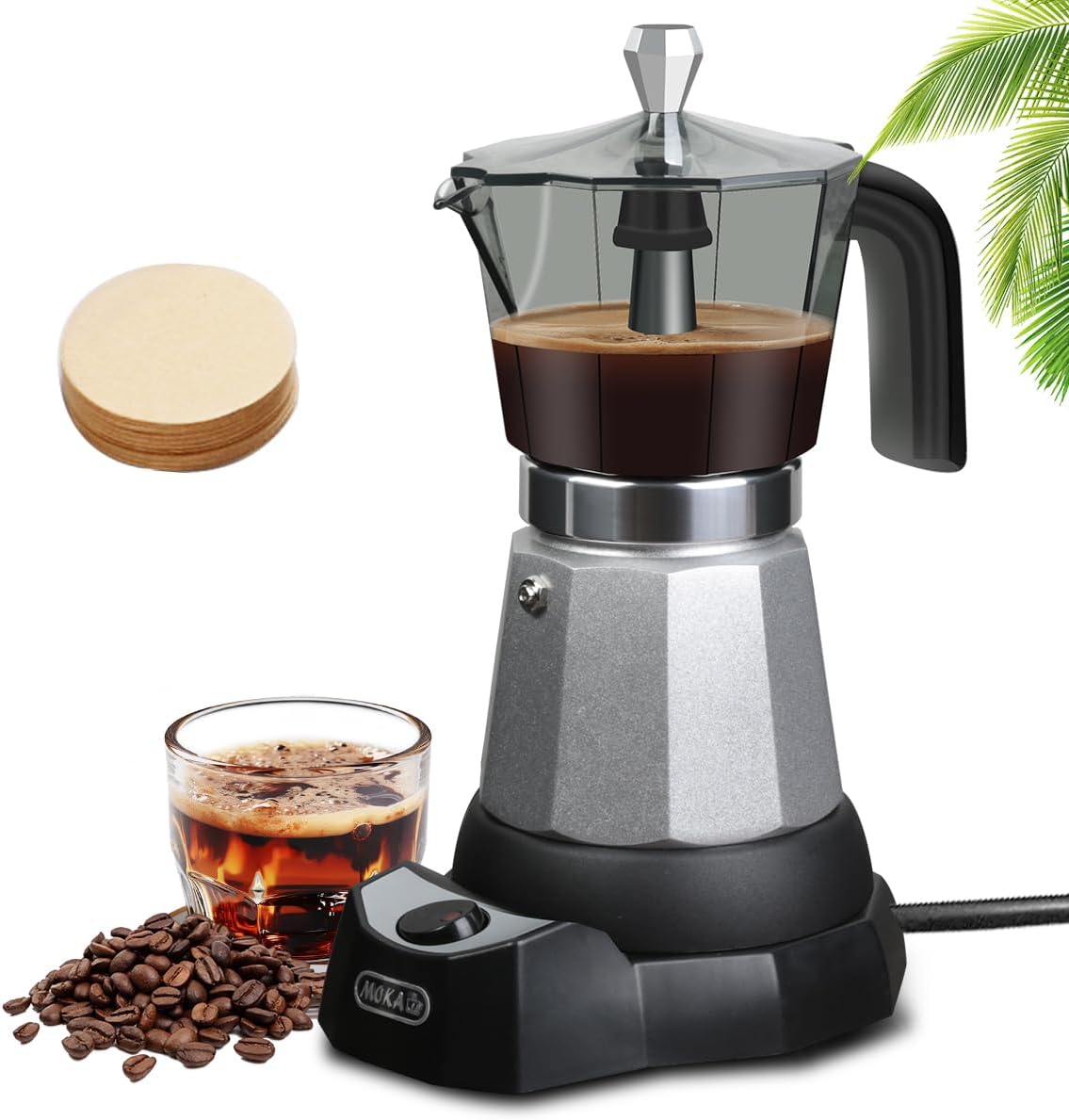 Portable 6-Cup Moka Pot - Rich Espresso Anywhere