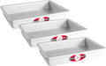 Fat Daddio's 7 x 11 x 2 Inch Sheet Cake Pan - Pack of 3