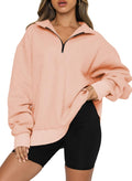 BLENCOT Women's Half Zip Quilted Sweatshirt - Warm, Casual Fall Top