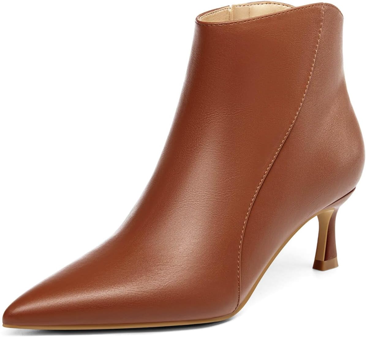 Coutgo Womens Kitten Heel Ankle Boots for Stylish Comfort