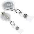 Bulk 100 Pack Retractable ID & Key-Card Badge Reels - 34 in Cord