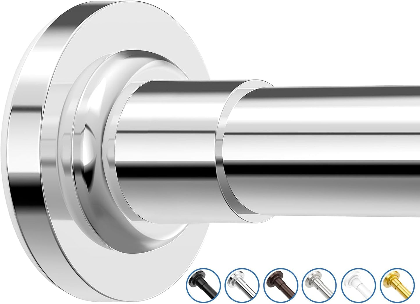 Adjustable Stainless Steel Shower Rod - No Drill, No Slip, No Rust! SUNALLY